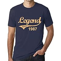 Men's Graphic T-Shirt Legend Since 1987 37th Birthday Anniversary 37 Year Old Gift 1987 Vintage Eco-Friendly