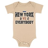 New York Slogan Baby Jersey Onesie - Creative Baby Onesie - Themed Baby One-Piece