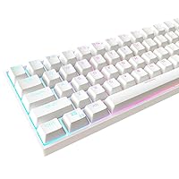 Kraken Keycaps - Whiteout Edition RGB Backlit Keycap Set - White Doubleshot PBT Keycaps for Any Size Mechanical Keyboards - for All 60%, 65%, 75%, 85%, TKL & Full Size Keyboards (Whiteout)