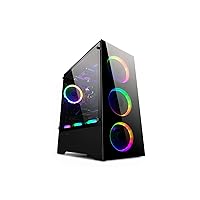 Bgears b-Voguish Gaming PC Case with Tempered Glass panels, USB3.0, Support E-ATX, ATX, mATX, ITX. (Fans are sold separately)