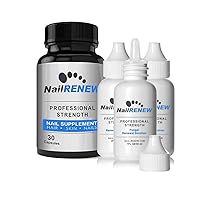 NailRENEW Antifungal Complete System - Professional Strength, Fungus Treatment for Toe Fungus, Discolored or Brittle Nails