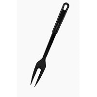 Tezzorio 12 3/4 inch Pot Fork, 410ºF Heat Resistant Black Nylon 2-Prong Meat Cooking Fork with Ergonomic Handle, Made for Carving and Serving Meat, Kitchen Gadgets for Serving and More