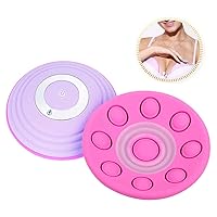 Massager for Enlargement Massage Electric Vibration Bust Lift Enhancer Machine with Hot Compress Function and Remote Control for Chest Enlargement Anti Sagging(Purple)