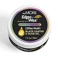 NOBLESSE PREMIUM Edge Wax Styling Edge Tamer 2 Day EXTRA EXTREME HOLD Blended with Black Caster Oil & Olive Oil Travel Size 1.01fl oz/30ml