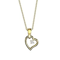 Fancy Zirconia Heart Necklace for Woman Made with Crystal-14k Gold Plated-Fashion Necklace for Women-Jewelry for Women- Perfect to Give Yourself or Someone Special