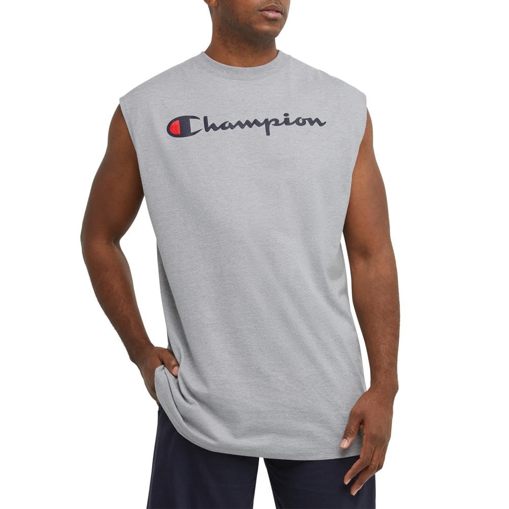 Champion Men's Muscle T-Shirt, Cotton Muscle Tee, Muscle Shirts for Men (Reg. Or Big & Tall)