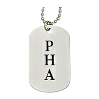 Engraved Prince Hall Square & Compass Silver Dog Tag Masonic Necklace - [Silver][2'' Tall]