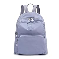 Small Backpack Waterproof Lightweight Daypack Crossbody Sling Bag Casual Travel Bag (Light Purple Backpack)