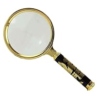 MYMSBH Magnifier Hand-held Magnifying Glass Reading, Non-Slip Soft Handle, for Reading Newspapers, Classroom, Science