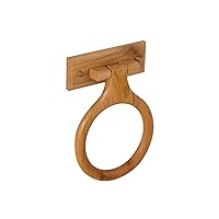 561191 Dalton Rustic Towel Ring for Bathroom, Honey Oak, One Size
