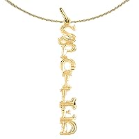 Jewels Obsession Silver Saying Necklace | 14K Yellow Gold-plated 925 Silver Spoiled Saying Pendant with 18