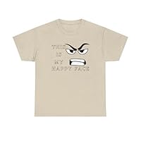 This is My Happy Face | Unisex Heavy Cotton Tee Colors