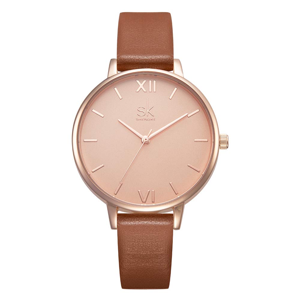 SHENGKE Female Watch Minimalist Ultra-Thin Watch 2023 Fashion Design Lady Girl Wrist Watch