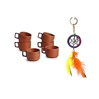 Cup Set Handcrafted Terracotta Pottery Chai (Tea) Kulhad/Kullar/Cups Coffee Cups Clay Tea Mug Set of (6 Cup)
