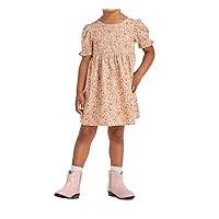 Cat & Jack Toddler Girls' Floral Twill Short Sleeve Dress -