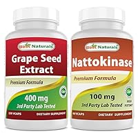 Best Naturals Grape Seed Extract 400 mg & Nattokinase 100 Mg
