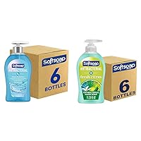 Softsoap Clean & Protect Antibacterial Liquid Hand Soap, Cool Splash Hand Soap, 11.25 Ounce, 6 Pack & Antibacterial Liquid Hand Soap, Fresh Citrus Scent Hand Soap, 11.25 Ounce, 6 Pack