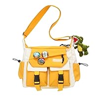 Casual Nylon Crossbody Bag for Men Women Teenager Large Capacity Messenger Bag Shoulder Bag Aesthetic Tote Bag