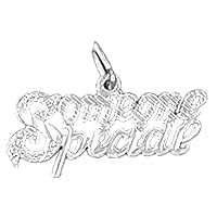 18K White Gold Someone Special Pendant, Made in USA