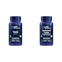 Life Extension TMG 500 mg – Trimethylglycine Supplement – Encourages Healthy Homocysteine Levels – Gluten-Free – Non-GMO – Vegetarian – 60 Liquid Vegetarian Capsules & Optimized Folate