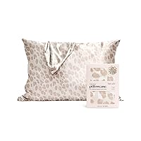 Kitsch Satin Pillowcase for Hair and Skin - Softer Than Silk Pillow Cases for Hair and Face | Cooling Satin Pillowcase | Pillow Case Cover with Zipper | Satin Pillow Cases Standard Size, Leopard