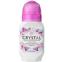 Crystal Mineral Body Deodorant Roll-On, Unscented, 2.25 Fl Oz (Pack of 6)