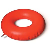MedPro Inflatable Rubber Invalid Ring Cushion, 16 Inch, Open Ring Center the Helps Distribute Weight Evenly, Sit Comfortably for Extended Periods of Time