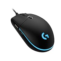 Logitech G PRO Wired Gaming Mouse, Hero 16K Sensor, 16000 DPI, RGB, Ultra Lightweight, 6 Programmable Buttons, On-Board Memory, Built for Esport, PC/Mac - Black (German Packaging)