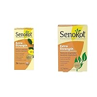 Senokot Extra Strength Natural Vegetable Laxative Tablets Occasional Constipation Relief, 36 Count & 12 Count