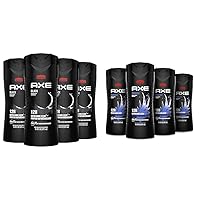 AXE Body Wash Black 4 Count 12h Refreshing Scent Cleanser Frozen Pear & Cedarwood Men's Body Wash & Body Wash Phoenix 4 Count 12h Refreshing Scent Crushed Mint & Rosemary Men's Body Wash