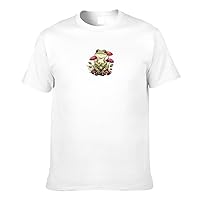 Men's Frog Mushroom Shirt Round Neck Short-Sleeve Tee Tops Tees Clothes