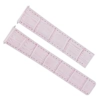 Ewatchparts 20MM NEW LEATHER WATCH BAND STRAP CLASP COMPATIBLE WITH CARTIER TANK FRANCAISE WATCH PINK