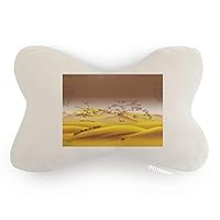 Desert Along The Way to The Silk Road Map Car Trim Neck Decoration Pillow Headrest Cushion Pad