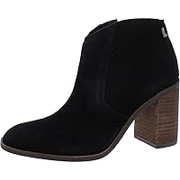 Lucky Brand Womens Pellyon Suede Almond Toe Ankle Boots Black 8 Medium (B,M)
