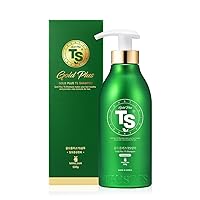 Gold Plus TS Shampoo 16.9 Fl Oz - Korean Shampoo, Anti-Thinning Biotin Shampoo, Promotes volume, strengthen existing hair, For Damaged, Dry, Thin Hair, Free from Silicone, Paraben