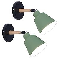 Wall Sconce Light Fixture Set of 2 Nordic Green Macaron Wall Lamp Colorful Modern Wall Light for Bedroom, Study, Attic