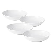 Royal Doulton Exclusively for Gordon Ramsay Maze White Vegetable/Pasta Bowls Set of 4, 9.4