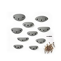 10 Screw-On Jugs | Premium Plastic Rock Climbing Holds Designed for Beginners | Ideal Holds for Kids Climbing Wall | Easy To Install | Installation Hardware Included