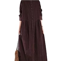 Women' Autumn Retro Corduroy Long Sleeved Lady Dress Shirt Comfortable Versatile Ladies