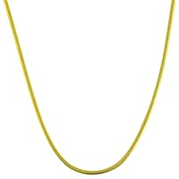3mm thick 14k gold plated on solid sterling silver 925 Italian round SNAKE chain necklace chocker bracelet anklet - 15, 20, 25, 30, 35, 40, 45, 50, 55, 60, 65, 70, 75, 80, 85, 90, 95, 100cm