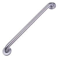 Bathroom Handicap Safety Grab Bar, 36 Inch Length, 1.25 Inch Diameter, Stainless Steel
