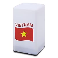 Flag of Vietnam Bedside Table Lamp Portable Small Desk Night Light for Bedroom Living Room Decor
