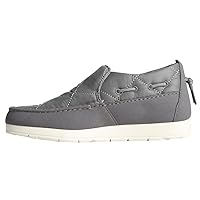 Sperry Women's Moc-Sider - Sleek Moccasin Slip-Ons Made with Durable Nylon Uppers, Microfleece Linings, Cushioned Insoles and Blown EVA Outsoles, Grey, 7 M