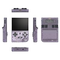 RG35XX Handheld Arcade Game Console with 5000 Classic Games, 64G Retro Game Console, 3.5 Inch - Transparent Purple