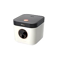 Offacy Smart Mini Rice Cooker, 3 Cups (Uncooked) Small Capacity, 24-H Delay Timer, Auto Keep Warm, Nonstick Inner Pot, for Soft White Rice, Brown Rice, Sushi, Porridge