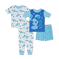 Nickelodeon Paw Patrol | Baby Shark | Blue's Clues & You 4-Piece Snug-fit Cotton Pajama Set, Soft & Cute for Kids
