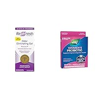 RepHresh Odor Eliminating Vaginal Gel, 4ct (0.07oz) & Nature's Way Probiotic Pearls for Women, Vaginal and Digestive Health Support*