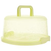 BESTOYARD Cake Box Cake Carrier 10 x 5 In Keeper Cupcake Containers Cake Transport Container Portable Cake Carrier with Lid and Handle Round Storage Container PP Polypropylene Travel Buckle