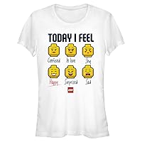 Fifth Sun Women's Iconic Expressions of Lego Lady Junior's Short Sleeve Tee Shirt