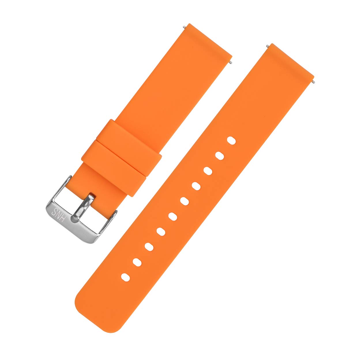 HNS Watch Bands - Soft Silicone Quick Release Straps - Choose Color & Width - 18mm, 20mm, 22mm - Soft Rubber Watch Bands